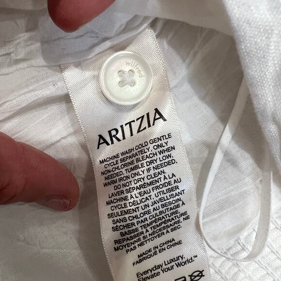 ARITZIA Women's Wilfred Whisper Linen Halter Top Size S In White - Picture 12 of 15